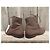 Botas Jil Sander de lona y cuero estado nuevo Castaño - vista 5