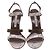 Sandali con listini Manolo Blahnik Villano in pelle di serpente marrone - vista 2