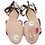 Sandali con listini Manolo Blahnik Villano in pelle di serpente marrone - vista 7