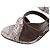 Sandali con listini Manolo Blahnik Villano in pelle di serpente marrone - vista 9