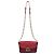 Borsa a tracolla con catena Miu Miu in pelle bordeaux Rosso Bordò