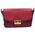 Borsa a tracolla con catena Miu Miu in pelle bordeaux Rosso Bordò - vista 5