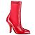 Fendi Rockoko Stretch-Knit Sock Boots aus rotem Leder
