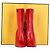 Fendi Rockoko Stretch-Knit Sock Boots aus rotem Leder - Ansicht 7