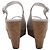 Sandali Jimmy Choo Slingback Peep Toe Wedges in Raffia Bianco - vista 4