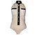 Balmain Monogramm-Jacquard-Body aus cremefarbener Viskose Weiß Roh