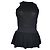 Regata Missoni com decote halter e peplum em viscose preta Preto