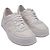 Sneakers basse Gucci GG in pelle bianca goffrata Bianco - vista 3