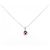 Autre Marque Collana in Rubino e Diamante Pt900 Pt850 Rosso