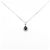 Autre Marque Collana in Zaffiro e Diamante Pt900 Pt850 Argento