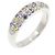 Autre Marque Anillo Ponte Vecchio Piccolini Au750 de Zafiro y Diamante Plata