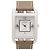 Hermès Hermes Cape Cod Date Uhr, Edelstahl, Lederarmband, Herren, Silberfarben, .