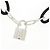 Bracciale charm Louis Vuitton Lockit Virgil Abloh Black - vista 2