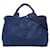 Mini borsa a mano Prada Canapa Blu