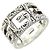 Gucci Square G Band Ring Silber