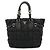 Borsa Tote a tracolla in nylon e pelle Prada Nero