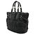 Borsa Tote a tracolla in nylon e pelle Prada Nero - vista 3