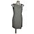 Red Valentino kurzes Karo-Kleid Schwarz Grau