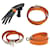 Kelly Hermès Pulsera charm de cuero Hermes Plata Naranja  - vista 2