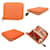 Cartera compacta de seda Azap de Hermès Naranja  - vista 2