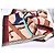 Louis Vuitton Monogram Schal Braun Weiß Rot Blau Beige Hellblau - Ansicht 9