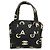 Borsa Tote Chanel Vintage All-Over Print Nero Bianco - vista 2