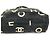 Borsa Tote Chanel Vintage All-Over Print Nero Bianco - vista 8