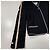 Escada Blazer de lã preta com acabamento cinza Preto - vista 7