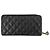 Chanel Cambon Zip Around Matelassé in Agnello Long Nero - vista 2