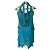 Versace Jeans Couture Neckholder-Kleid in Blau mit Rüschen
