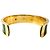 Hermès Bracciale Kelly Hermes in Oro e Pelle Verde D'oro - vista 3