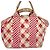 Borsa Tote Chanel Pink Gingham Check Rosa - vista 2