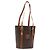 Céline CELINE Macadam Canvas Tote Bag aus PVC und Leder Braun gold Authentisch 187813
