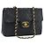 CHANEL Big Matelasse 34 Borsa a Spalla con Catena in Pelle di Agnello Nera Oro CC Auth 188990V