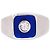 Autre Marque Weißgoldring, blaue Emaille und Diamanten