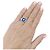 Autre Marque Weißgoldring, blaue Emaille und Diamanten - Ansicht 4
