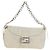 FENDI Zucchino Canvas Mamma Baguette Tasche PVC Weiß Silber Authentisch yk20548SAM - Ansicht 2