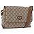 Borsa a Spalla GUCCI GG Supreme PVC Beige Oro Auth 188325 D'oro