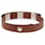 Hermès HERMES Armlet Leather Brown Silver Auth bs35719A Silvery  - view 3