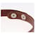 Hermès HERMES Armlet Leather Brown Silver Auth bs35719A Silvery  - view 8
