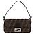 FENDI Zucca Canvas Mamma Baguette Borsa a Spalla Nero Marrone Auth 189064V - vista 2