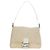 Borsa a tracolla FENDI Zucchino Canvas Mamma Baguette Bianco Argento Auth 186466V - vista 2