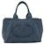 Borsa PRADA Canapa MM in tela blu Auth 188558 - vista 2