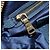 Borsa a Spalla Miu Miu in Pelle Blu Navy e Oro Auth yk20559SAM D'oro - vista 25
