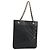 CHANEL Chain Tote Bag Lammleder Schwarz Gold CC Auth BA13601 Golden