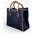 Gucci Borsa Bamboo in Pelle Blu navy - vista 2