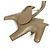 Hermès Portachiavi Hermes Cavallo Cheval Rodeo Pegasus PM Beige Taupe - vista 6