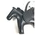 Hermès Portachiavi Cavallo Hermes - Cheval Rodeo Pegasus PM Nero - vista 8