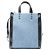 Borsa Tote 2-Way in Denim Valentino VLTN Blu navy - vista 2