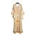 Zimmermann Robe Maxi Lin Caftan FR38 Abito Maxi in Lino Multicolore Kaftan UK10 US8